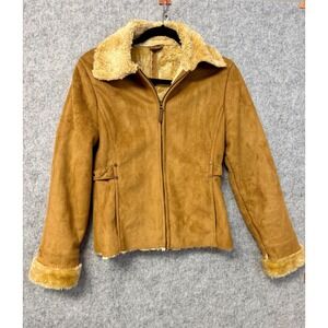 Columbia Tan Ski Jacket with Faux Fur Trim